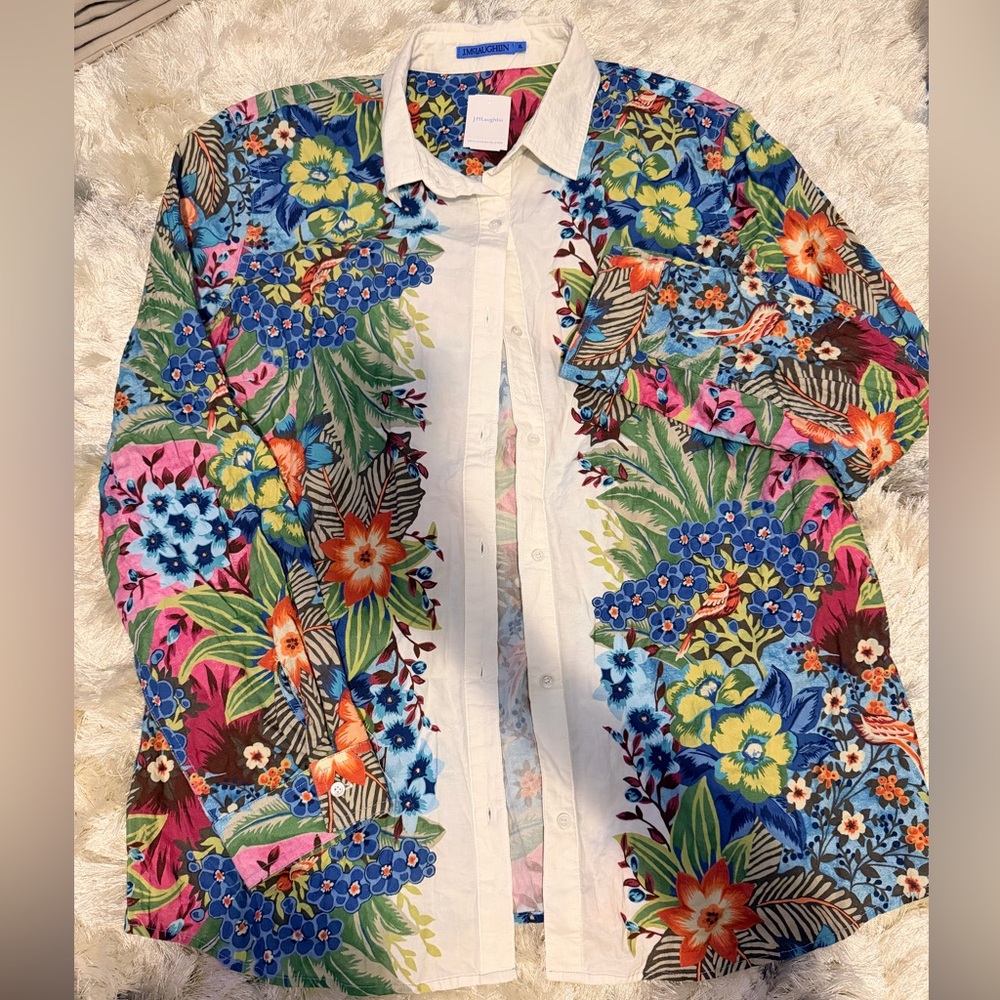 J. McLaughlin Floral Button Down Shirt - Multicolor